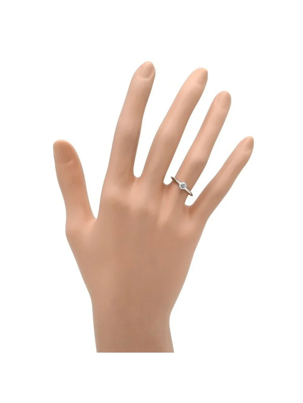 Tiffany & Co Ring Solitaire Diamond Platinum Silver T& Single Standing Claw